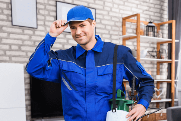Pest-Control-Service-Man Smiling pest control technician