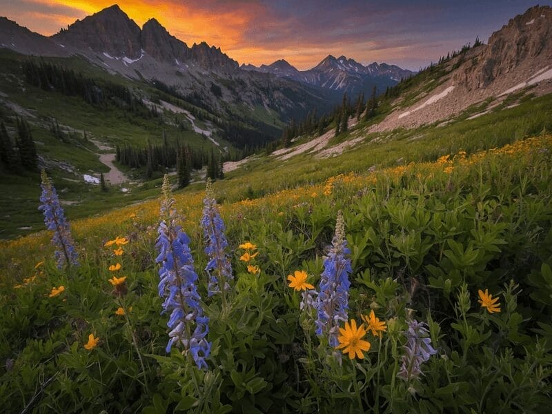 Sunset-Devils-Castle-Building-Followers-Lobbying-Basin-Alta-Ski-Resort Sandy, Utah