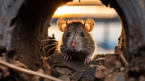 Common Fall Pests 1 small brown rat peeking