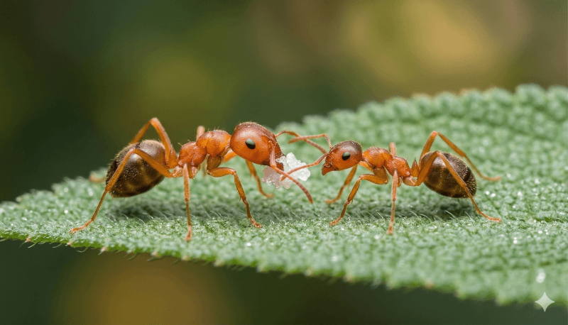 What Is An Ant’s Worst Enemy? A Friendly Guide To The Predators Of Ants 3 A detailed macro shot of a brown ant on a bright green leaf, useful for pest identification and educational biology content.
