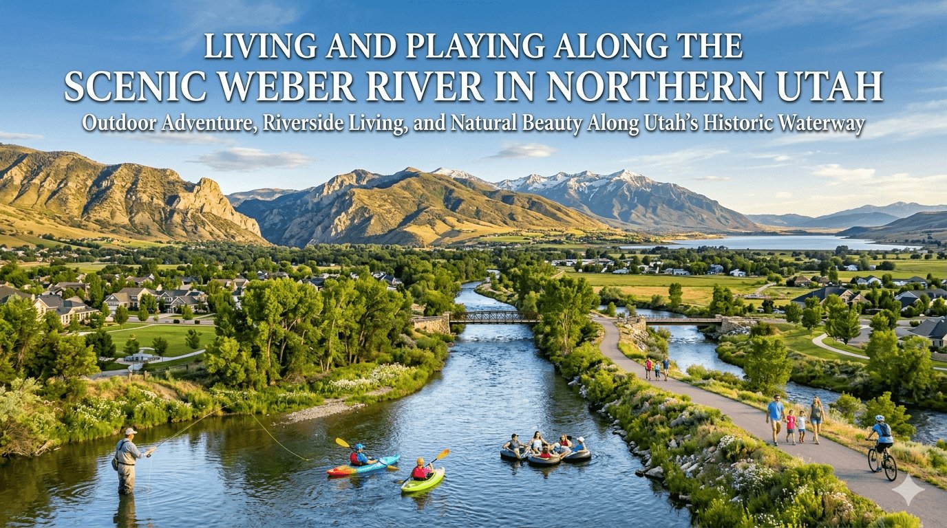 Living and playing along the scenic weber river in northern utah